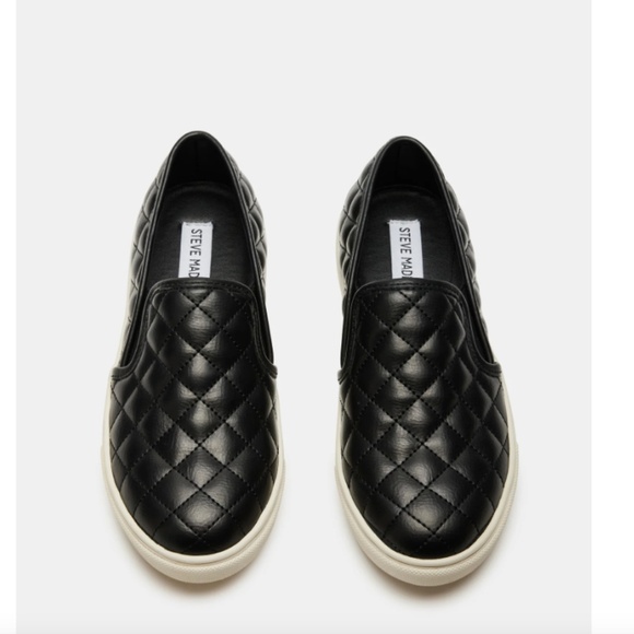 Steve Madden ECENTRCQ Quilted Slip-On Sneakers – Vegan Leather, Women’s Casual - Picture 3 of 12